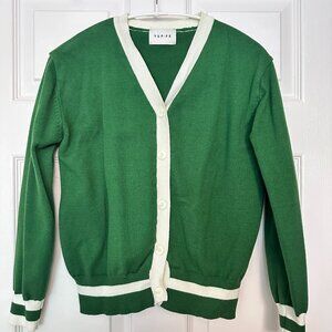Color Cardigan Green